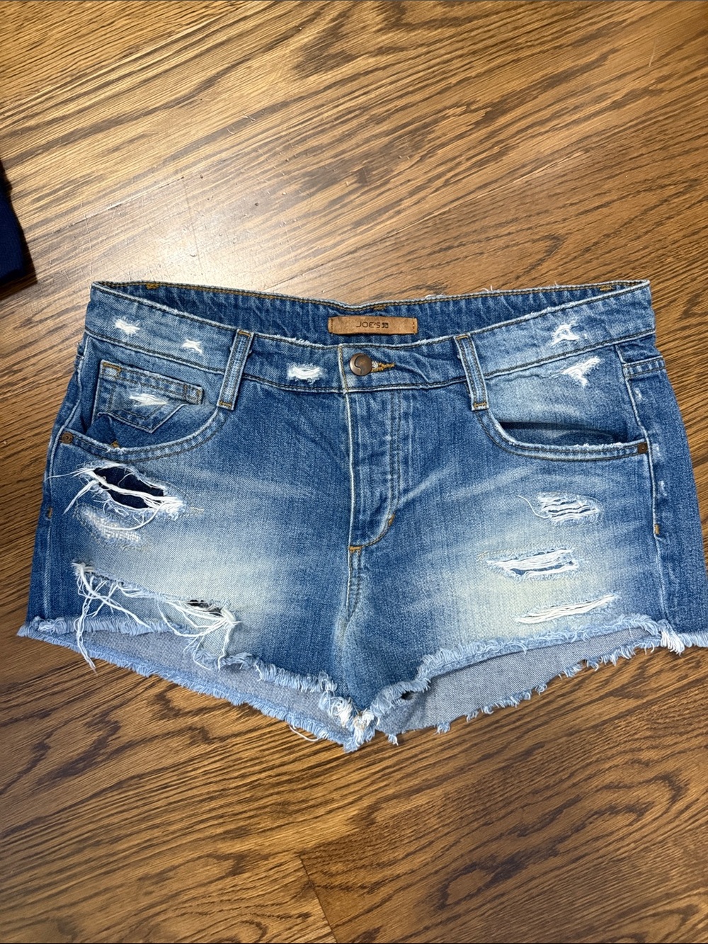 Joe's Jeans Light Blue Distressed Denim Cutoff Shorts